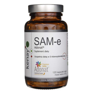 Kenay SAM-e S-Adenosyl-L-Methionine ADONAT - 120 kapsułek