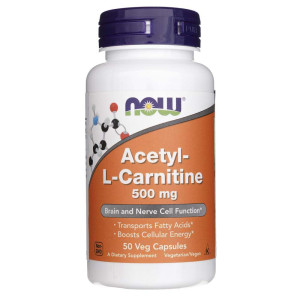 Now Foods Acetyl L-Karnityny (ALC) 500 mg - 50 kapsułek