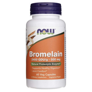 Now Foods Bromelaina 2400 GDU 500 mg - 60 tabletek