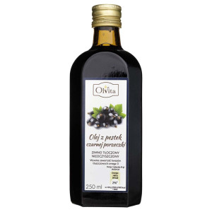 Olvita Olej z pestek czarnej porzeczki zimno tłoczony nieoczyszczony - 250 ml
