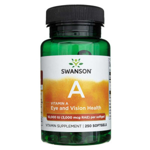 Swanson Witamina A 10 000 IU - 250 kapsułek