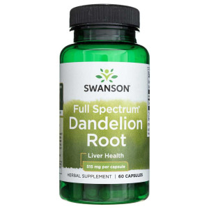 Swanson Dandelion Root (Mniszek Lekarski) 515 mg - 60 kapsułek