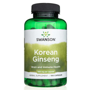 Swanson Koreański żeń-szeń (Korean Ginseng) 500 mg - 100 kapsułek