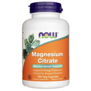 Now Foods Magnesium Citrate (cytrynian magnezu) - 120 kapsułek