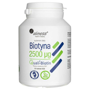 Aliness Biotyna 2500 mcg QualiBiotin® - 120 tabletek