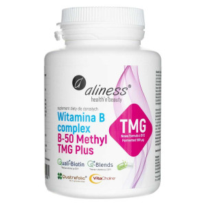 Aliness Witamina B Complex B-50 Methyl plus TMG - 100 kapsułek