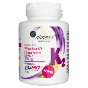Aliness Witamina K2 Mono FORTE MK-7 200 µg z Natto - 60 kapsułek