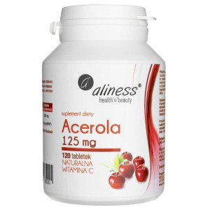Aliness Acerola (Naturalna Witamina C) 125 mg - 120 tabletek