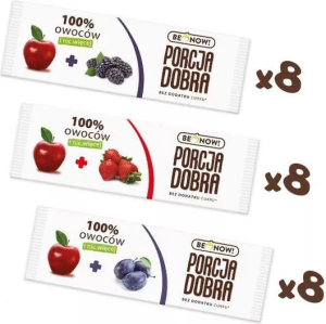 Porcja Dobra MIX Zestaw owocowych przekąsek (16 g) - 24 sztuki