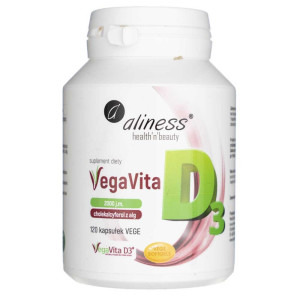 Aliness Naturalna witamina D3 z alg 2000 j.m. - 120 kapsułek