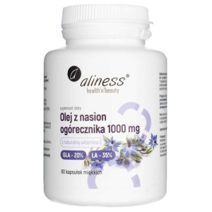 Aliness Olej z nasion ogórecznika 1000mg - 60 kapsułek