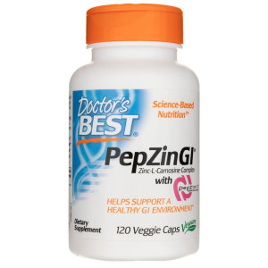 Doctor's Best Pepzin GL (Cynk i L-Karnozyna) - 120 kapsułek