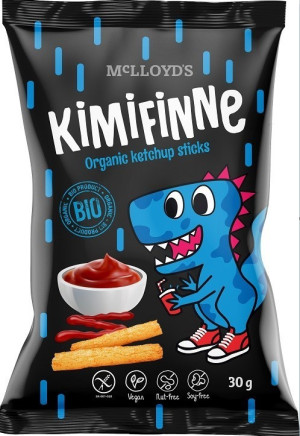 McLloyd's Kimifinne Chrupki kukurydziane o smaku ketchupowym bezglutenowe bio - 30 g