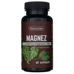 Skoczylas Magnez 4 formy - szpinak, jarmuż 60 kapsułek