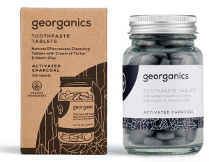Georganics Naturalne tabletki do mycia zębów z węglem aktywnym - 120 tabletek