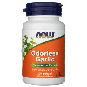 Now Foods Odorless Garlic (Czosnek bezzapachowy) - 100 kapsułek