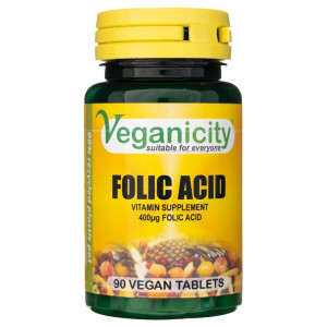 Veganicity Kwas foliowy 400 mcg - 90 tabletek