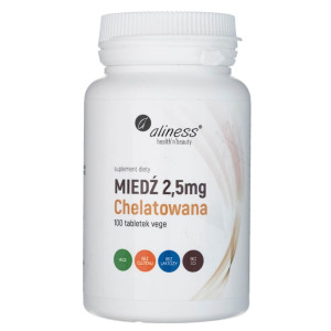 Aliness Miedź chelatowana 2,5 mg - 100 tabletek