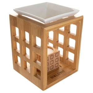 Bilovit Bambusowy kominek zapachowy do olejków eterycznych z ceramiczną podstawką