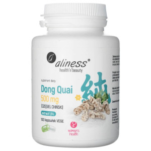 Aliness Dong Quai (Dziegiel Chiński) ekstrakt 1,5% 100 mg - 100 kapsułek