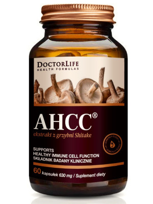 Doctor Life AHCC Ekstrakt z grzybni Shitake 630 mg - 60 kapsułek