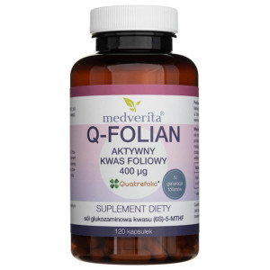 Medverita Q-Folian aktywny kwas foliowy 400 µg - 120 kapsułek