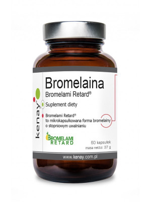 Kenay Bromelaina Bromelami Retard - 60 kapsułek