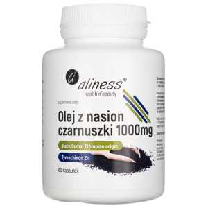Aliness Olej z nasion czarnuszki 2% 1000 mg - 60 kapsułek
