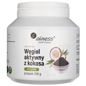 Aliness Węgiel aktywny z kokosa proszek - 200 g