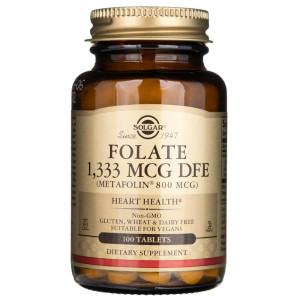 Solgar Foliany 800 mcg (Metafolin) - 100 tabletek