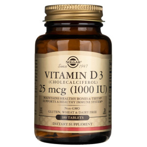 Solgar Witamina D3 1000 IU (25 µg) - 180 tabletek