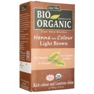 Indus Valley Farba do włosów na bazie henny jasny brąz - 100 g