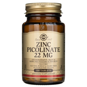 Solgar Cynk Pikolinian 22 mg - 100 tabletek