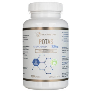 Progress Labs Cytrynian potasu 350 mg - 120 kapsułek