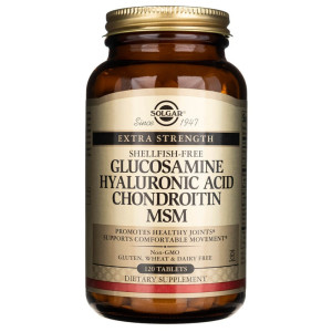 Solgar Glukozamina Kwas Hialuronowy Chondroityna MSM - 120 tabletek