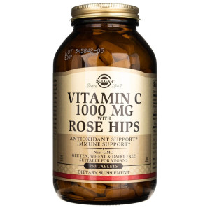 Solgar Witamina C 1000 mg z dziką różą - 250 tabletek