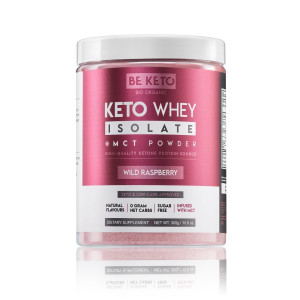 BeKeto Keto Izolat Białka z MCT, Dzika Malina - 300 g