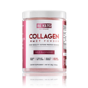 BeKeto Keto Kolagen z Olejem MCT, Dzika Malina - 300 g