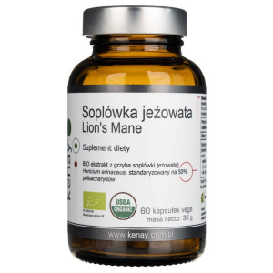 Kenay Soplówka jeżowata Lion's Mane - 60 kapsułek