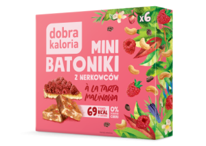 Dobra Kaloria Mini Batoniki z nerkowców à la tarta malinowa - 6x17 g