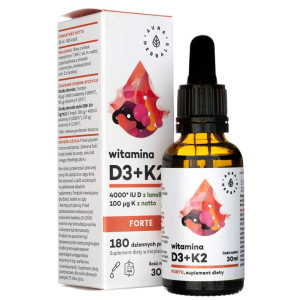 Aura Herbals Witamina D3 + K2mk7 FORTE w kroplach - 30 ml