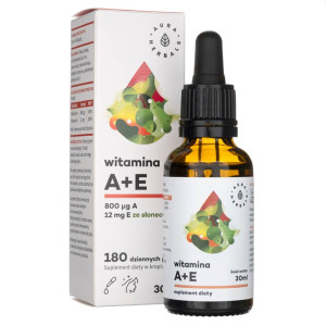Aura Herbals Witamina A + E w kroplach - 30 ml