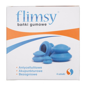 Aura Herbals Bańki chińskie gumowe Flimsy - 4 sztuki