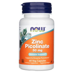Now Foods Zinc Picolinate (pikolinian cynku) 50 mg - 60 kapsułek