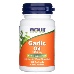 Now Foods Garlic Oil (Olej z czosnku) 1500 mg - 100 kapsułek
