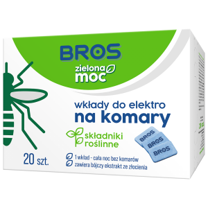 Bros Zielona Moc Wkłady do elektro na komary - 20 sztuk