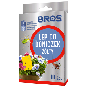 Bros Lep do doniczek żółty - 10 sztuk
