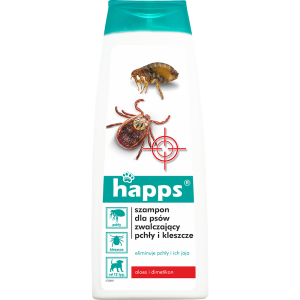 Happs Szampon na pchły i kleszcze dla psów - 250 ml