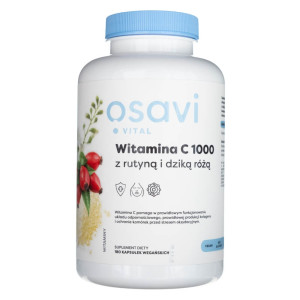 Osavi Witamina C 1000 z rutyną i dziką różą - 180 kapsułek