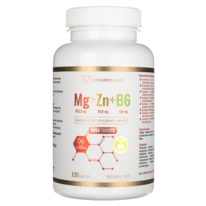 Progress Labs Magnez + Cynk + Witamina B6 - 120 tabletek